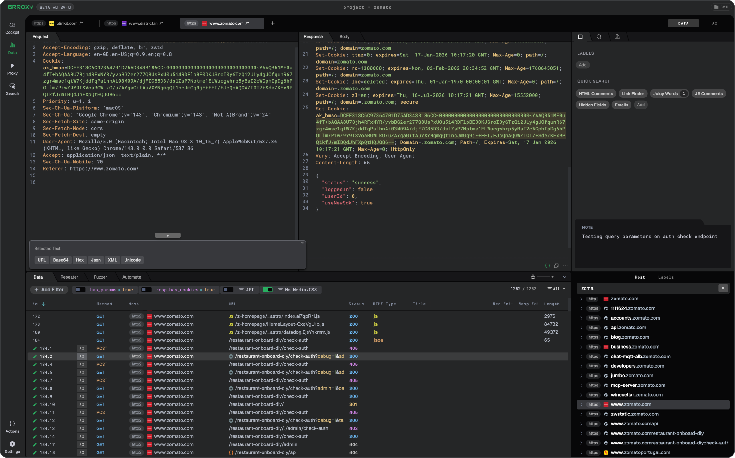 Grroxy app screenshot