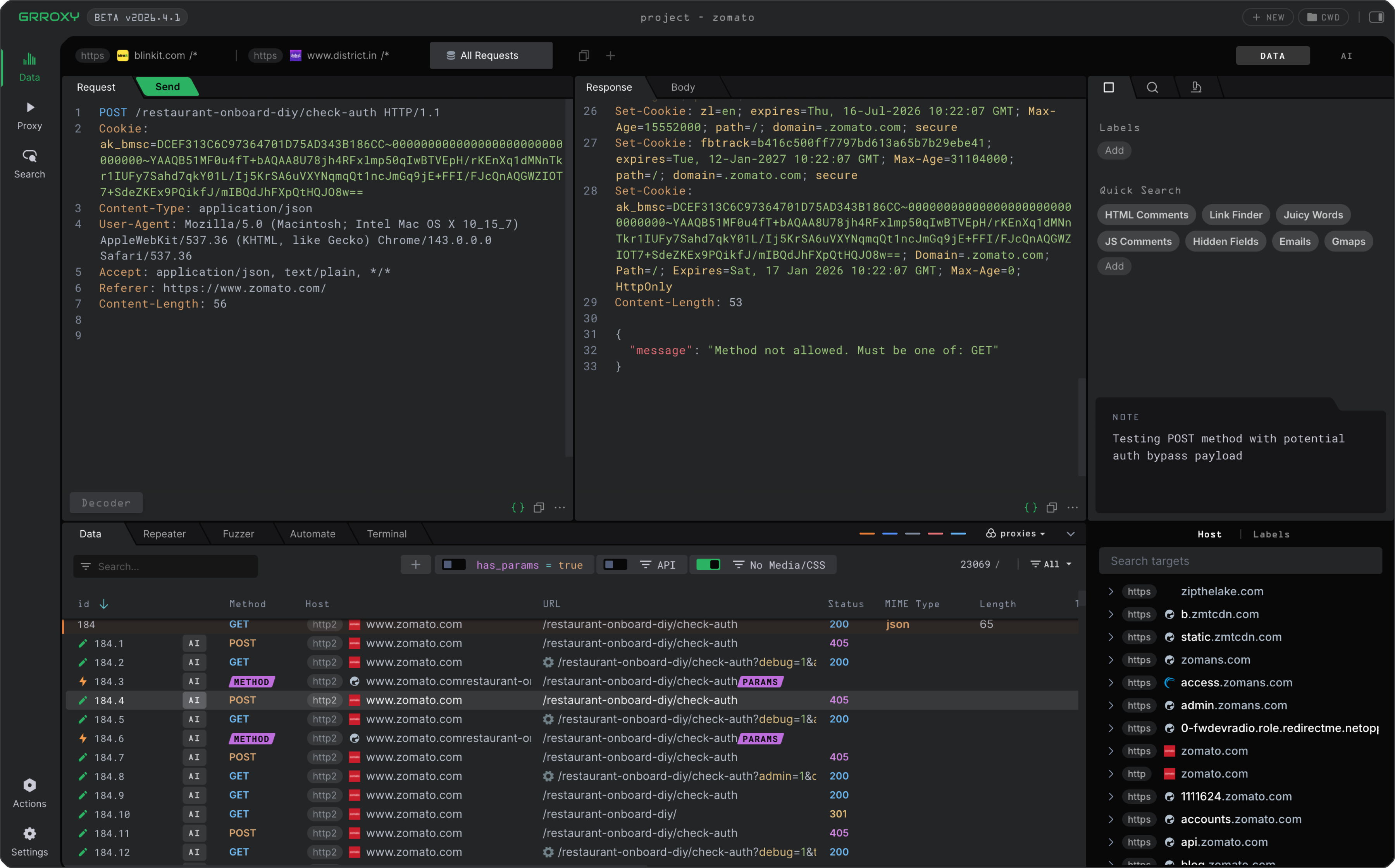 Grroxy app screenshot